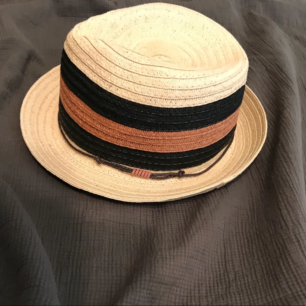 Threads for Thought eco-friendly striped fedora.